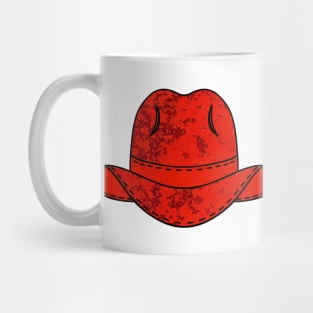 Cowboy Hat Red Western Art Mug